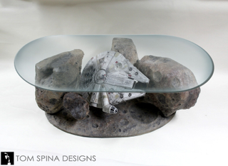 Illustration for article titled I Need This Millennium Falcon Asteroid Field Coffee Table In My Life